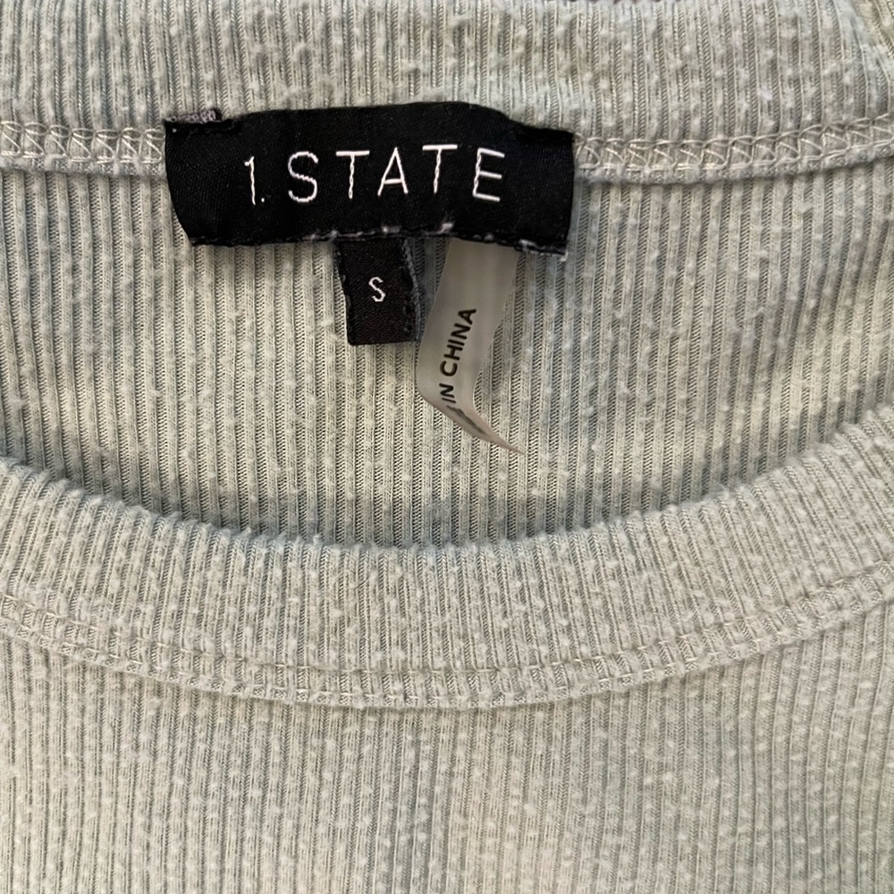 1. State Textured Tank Top in Soft Green - Picture 2 of 2